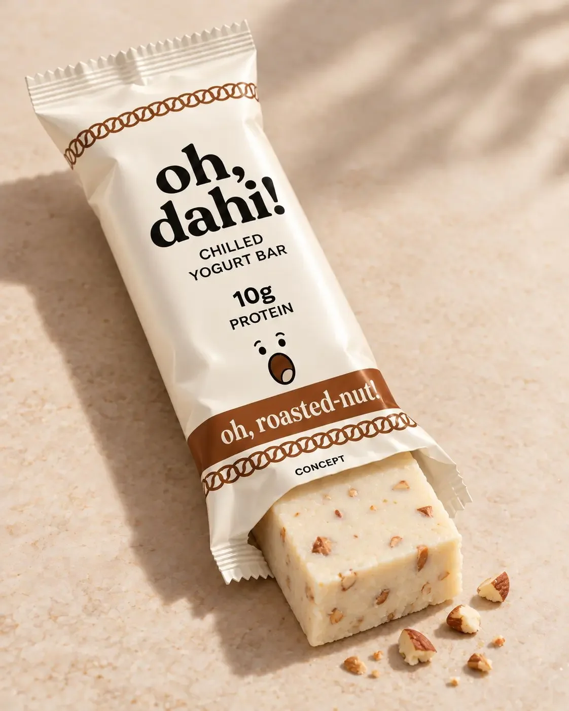 oh, roasted nut! wrapper with its unwrapped bar